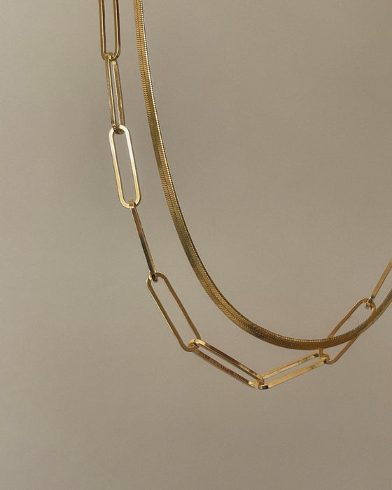 18K Gold Filled Paperclip Chain Necklace