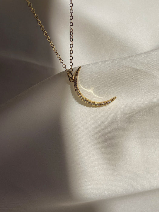 14K Gold Filled Moon Necklace