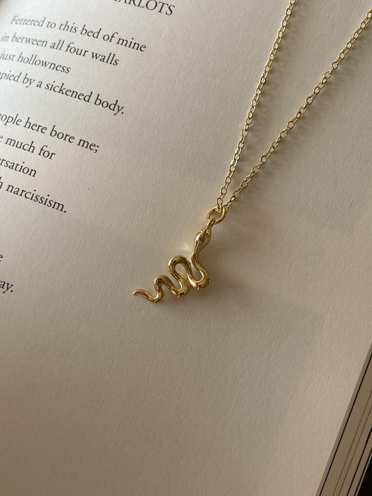 14K Gold Filled Snake Necklace